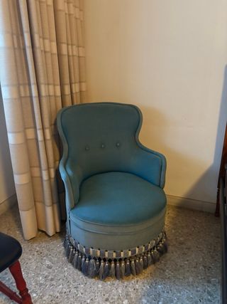 2 Sillones tapizados azules