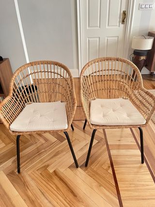 2 Sillas Comedor Ratán