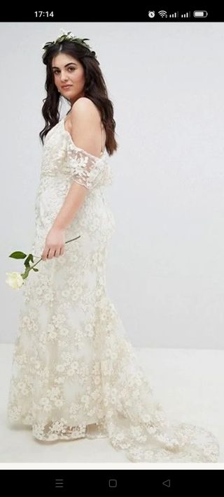Vestido novia ASOS blanco