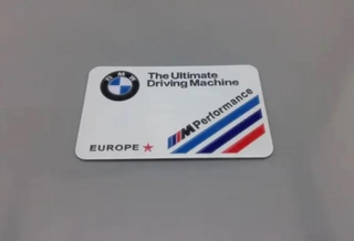 PLACA LOGO BMW M PERFORMANCE EUROPE