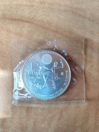 Moneda plata 12€ España plata 1605-2005