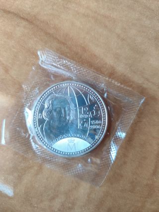 Moneda plata conmemorativa Colón