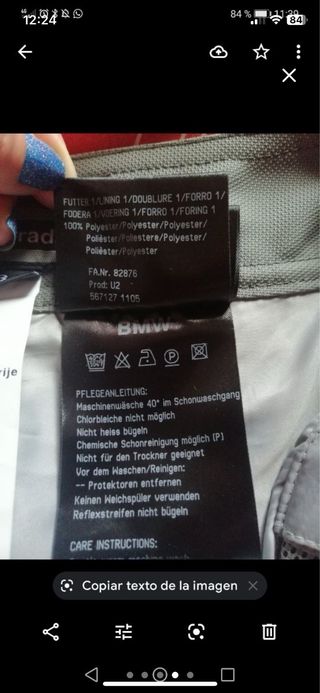 Pantalones BMW moto, Talla 44 BMW - talla 34 EU.