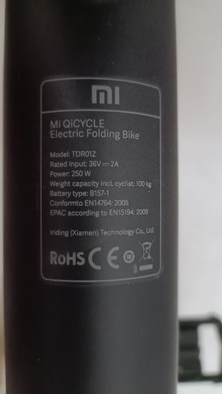 Bicicleta eléctrica Xiaomi Qicycle plegable