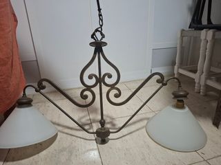 Lampara techo forja 2 luces