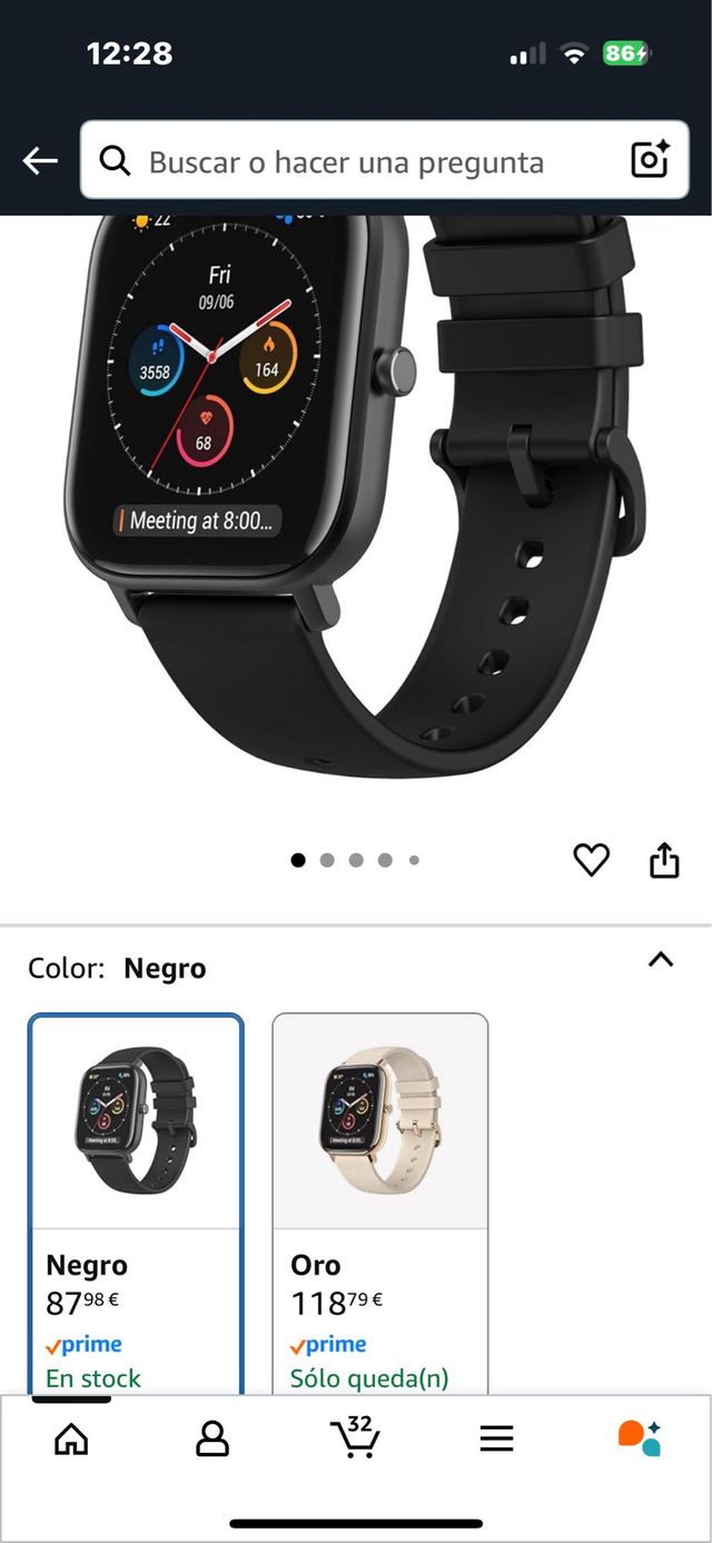 Amazfit GTS - Reloj Inteligente Negro