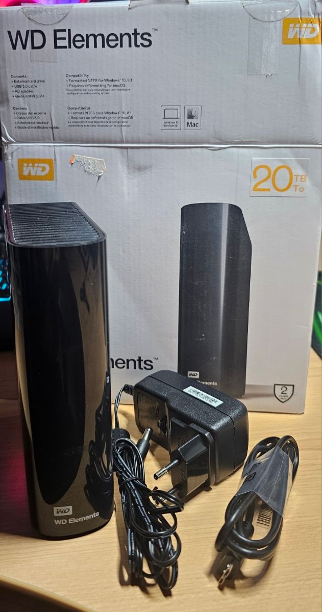 Disco Duro Western Digital elements 20TB