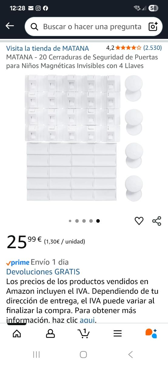 20 Cierres magnéticos de seguridad para armarios