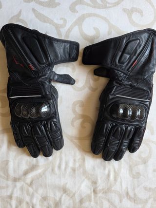 Guantes moto Seventy - Piel negra/roja