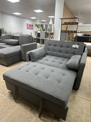 Sofá Cama 1 o 2 Plazas, Respaldo Reclinable.