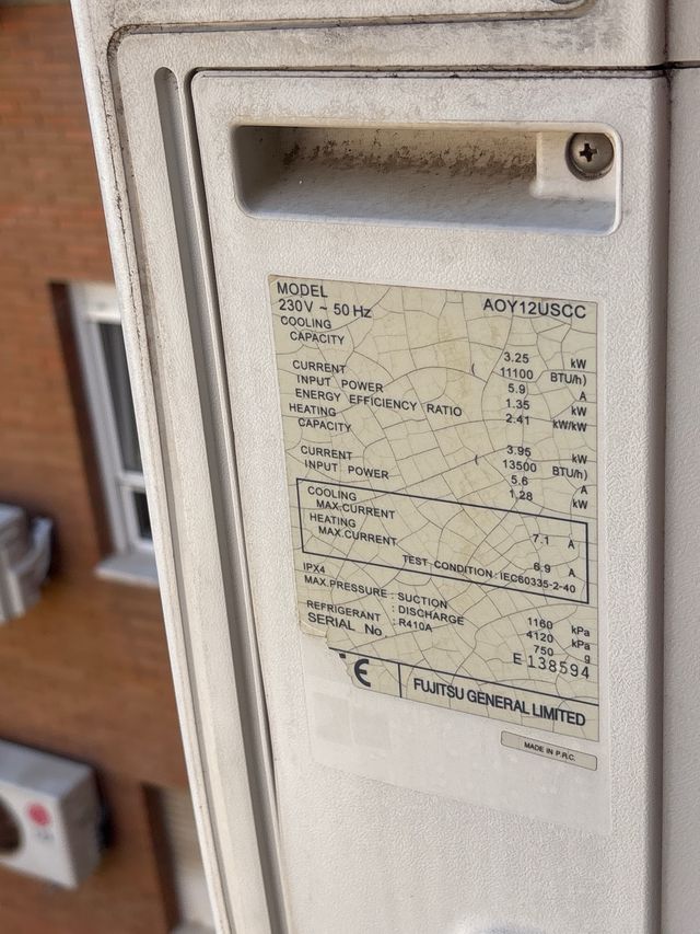 Aire acondicionado Fujitsu - Beige