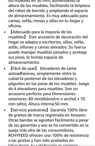 4 Elevadores Muebles Acero Blanco