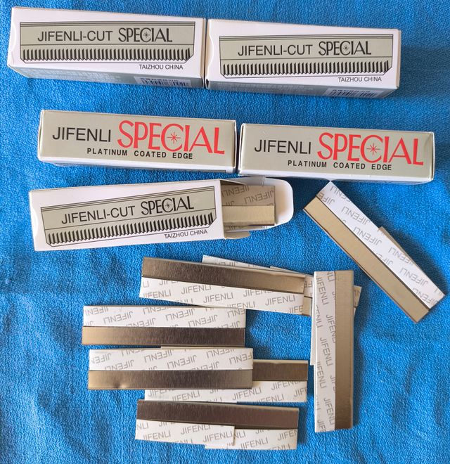 50 cuchillas para cejas, pelo y 1 portacuchillas