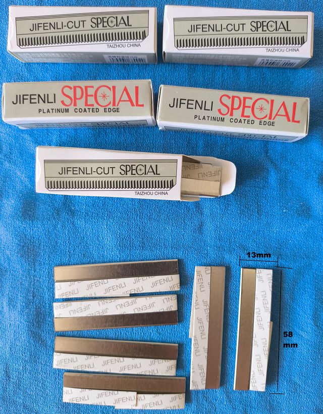 50 cuchillas para cejas, pelo y 1 portacuchillas