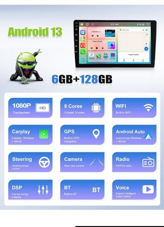 Radio Android 13 KIA Sportage 6GB+128GB