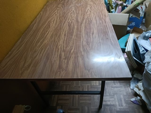 Tavolo da pranzo vintage in legno - metallo