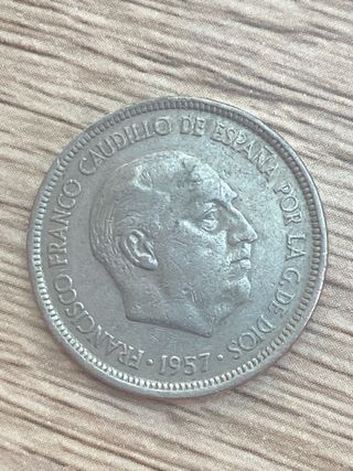 MONEDA 5 PTAS ANTIGUA ESPAÑA - ESTRELLA 75 (RARA)