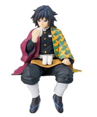 Figuras de Demon Slayer comiendo bolas de arroz