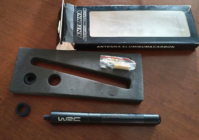 Antenna auto 12 cm tuning WRC alluminio carbonio