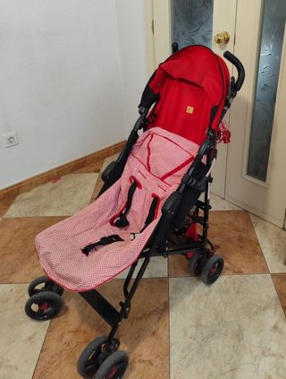 Carrito bebé Ferrari rojo+bolso+sombrilla+funda