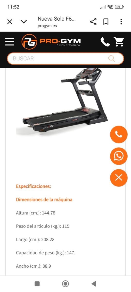 Cinta correr SOLE F63