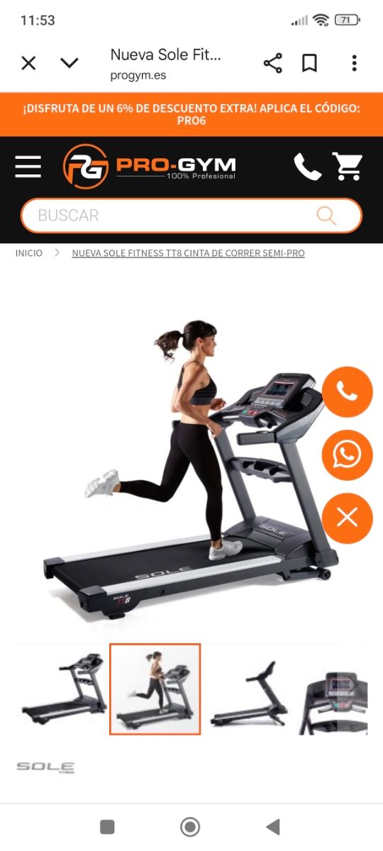 Cinta correr SOLE F63