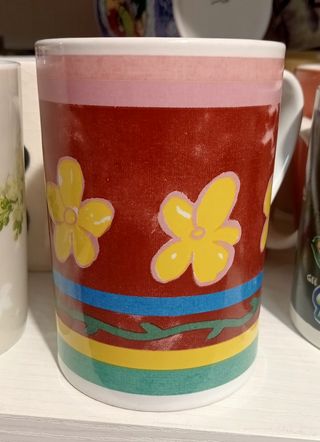 Tazza Tognana rossa e gialla