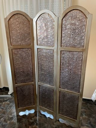 Biombo 3 hojas estilo vintage
