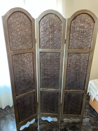 Biombo 3 hojas estilo vintage