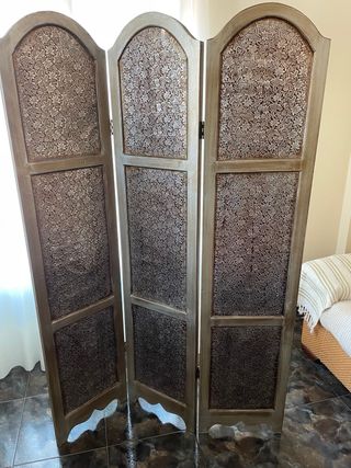 Biombo 3 hojas estilo vintage