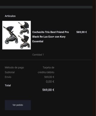 Carrito de bebé Chicco – 3 piezas