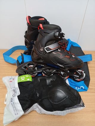 Patines Oxelo niño con bolsa y protecciones