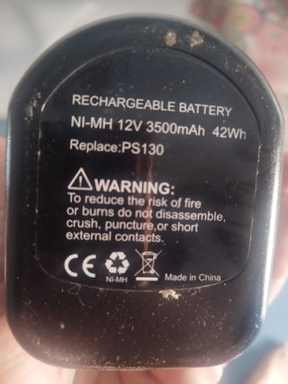 Batería Ni-MH 12V 3500mAh - PS130 para taladro