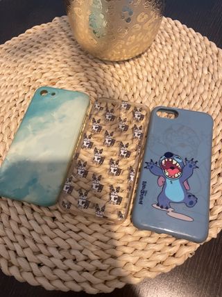 3 Fundas iPhone 8: Stitch, Boston Terrier, nubes