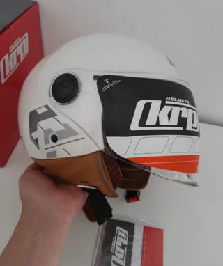 Casco moto Jet KRK L - Blanco