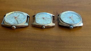 3 Relógios Cauny vintage corda