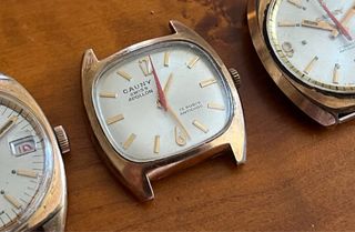 3 Relógios Cauny vintage corda