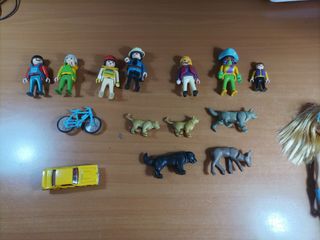 Lote Playmobil + muñeca Supergirl+ hotwheels