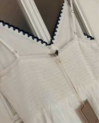 Vestido blanco y azul - Talla única