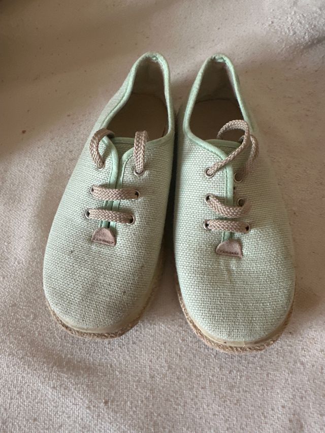 Zapatillas lona niño/a nº 31 color verde aguamarin
