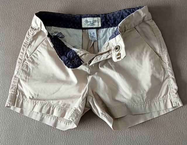 4 shorts niña - beige, blanco y vaqueros