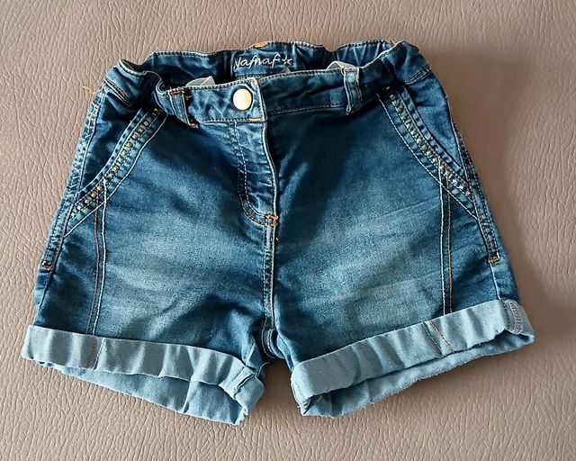 4 shorts niña - beige, blanco y vaqueros