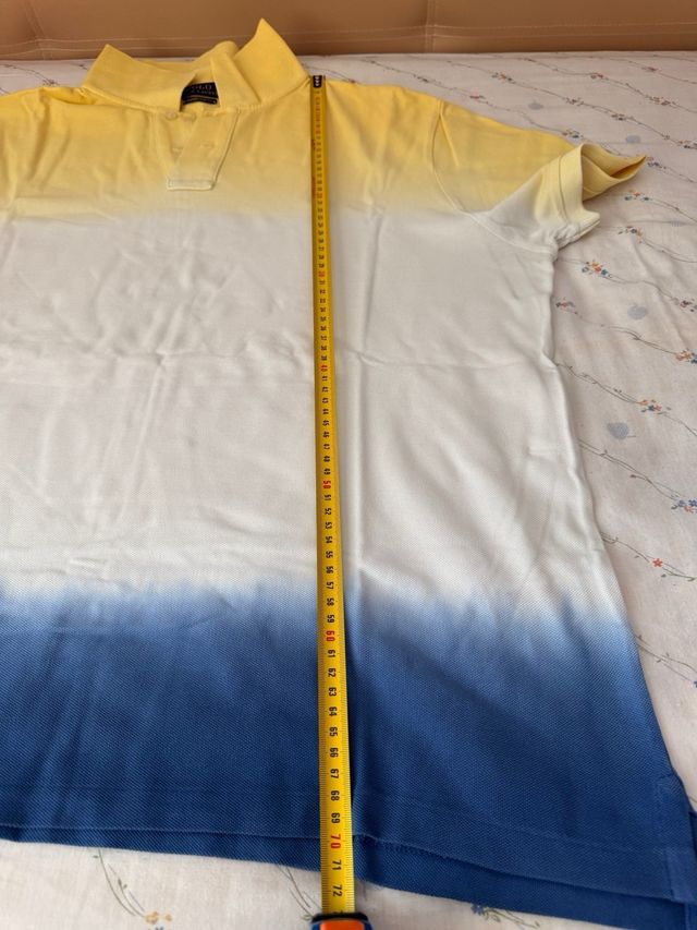 Polo Ralph Lauren hombre XL degradé azul-amarillo