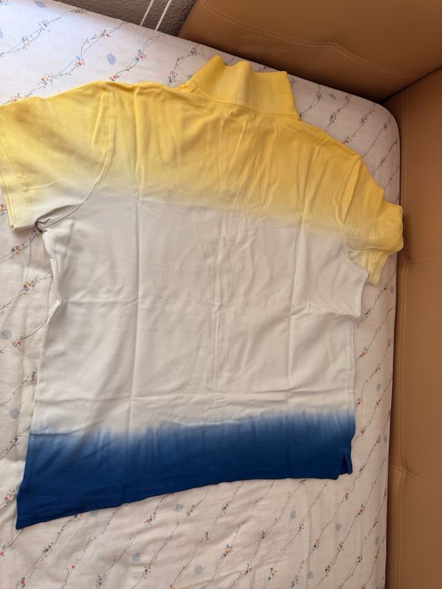 Polo Ralph Lauren hombre XL degradé azul-amarillo