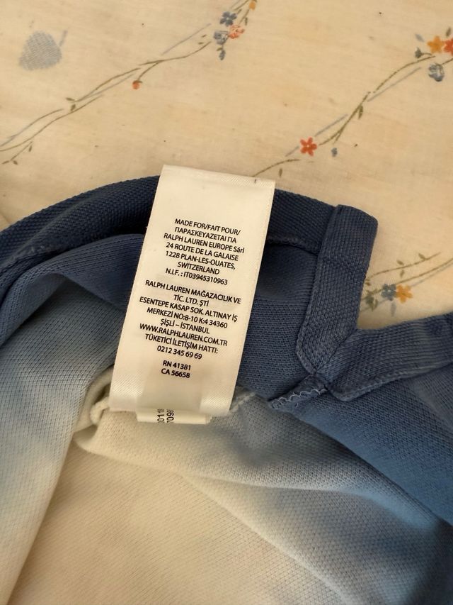 Polo Ralph Lauren hombre XL degradé azul-amarillo