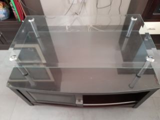 Mesa TV madera oscura