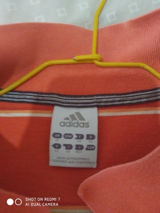 Camiseta Adidas mujer naranja rayas