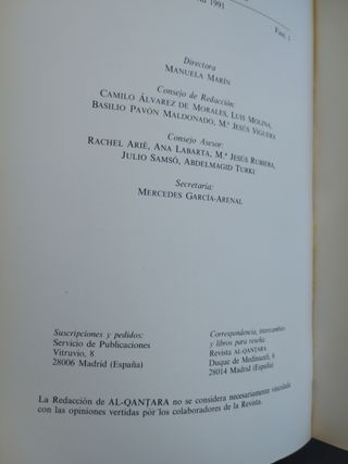 Al-Qantara. Revista de Estudios Árabes.