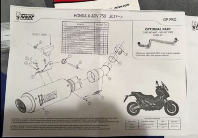  Escape Mivv GP Pro Honda XADV (2017-2024).