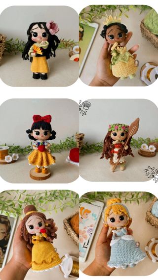 Princesas Disney tejidos a ganchillo